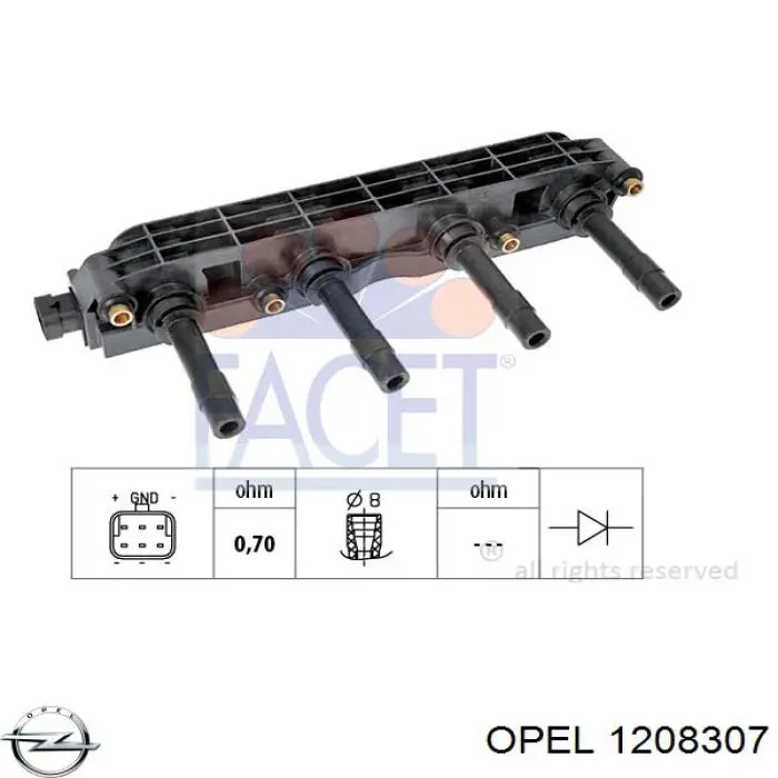 Катушка Opel 1208307