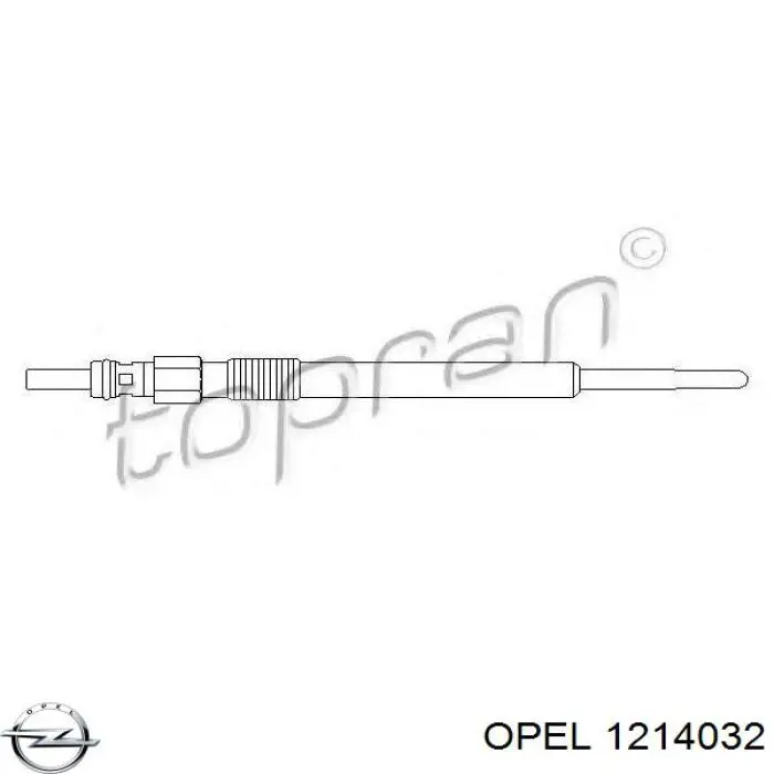 Свеча накала Opel 1214032