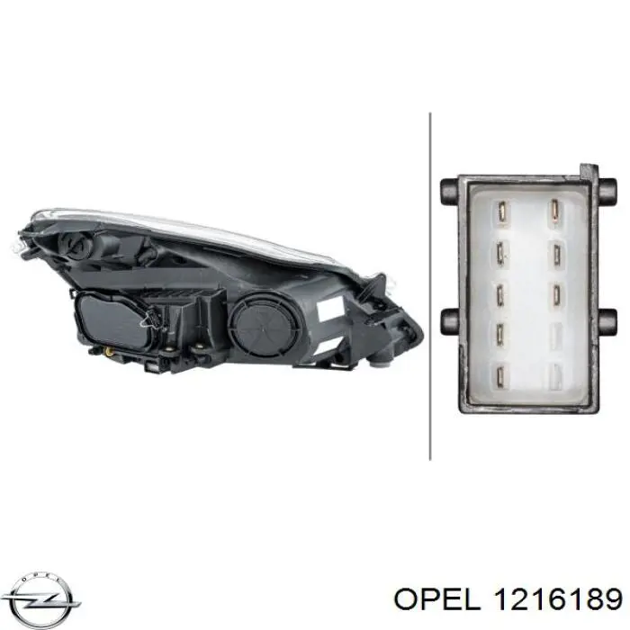 Купить 1216189 Opel Фара левая передняя