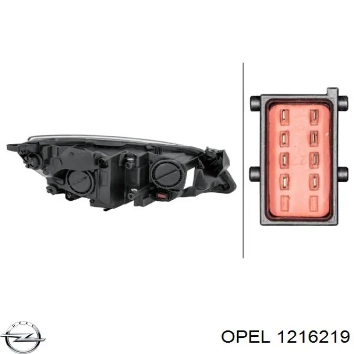 Фара левая Opel 1216219 цена, от 148.31 USD