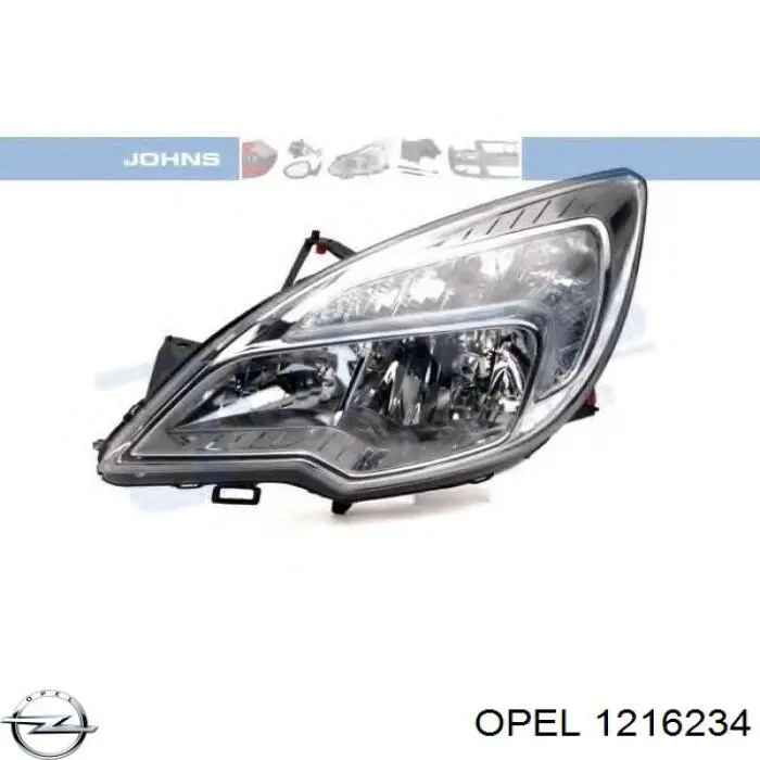 Фара левая 1216234 Opel