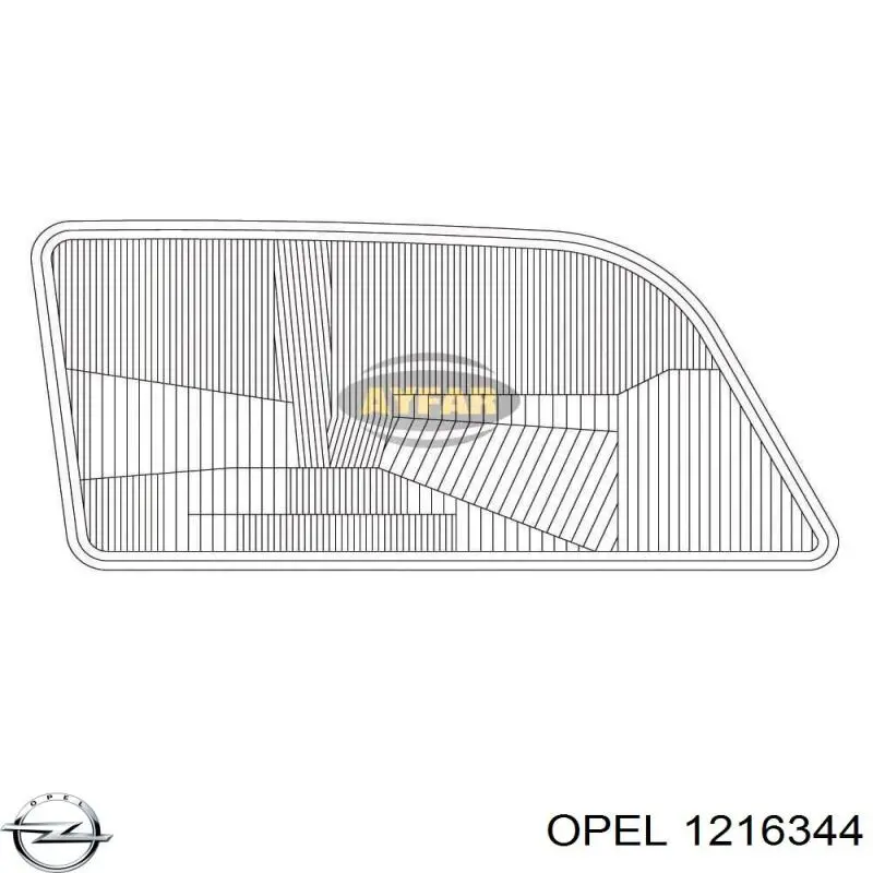 Фара левая 1216344 Opel