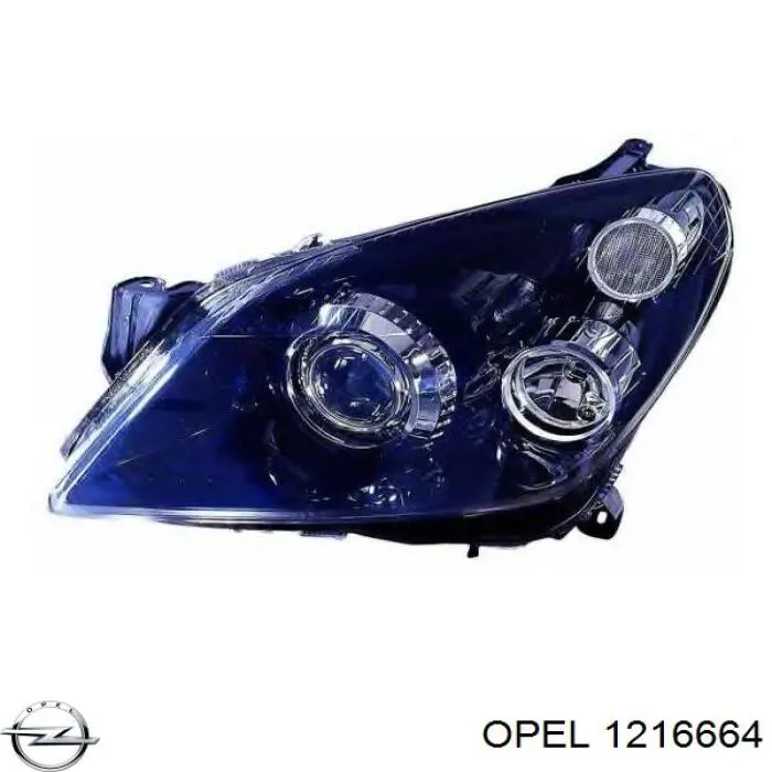 Правая блок фара Opel 1216664 цена, от 246.06 USD