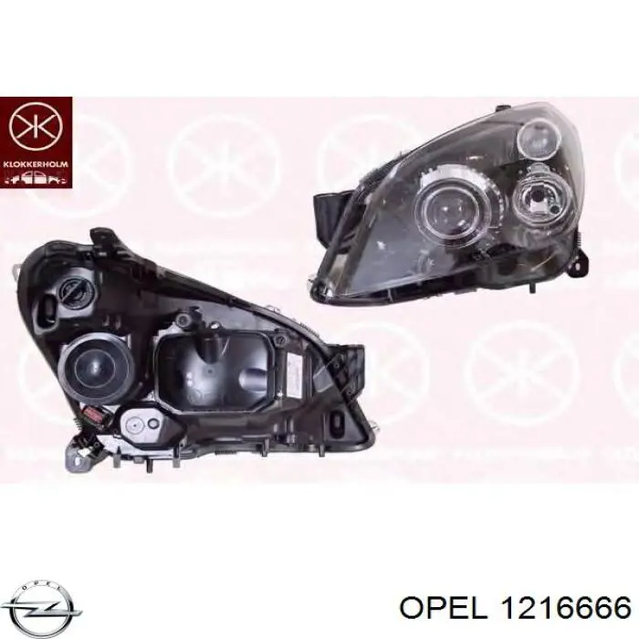 1216666 Opel фара правая