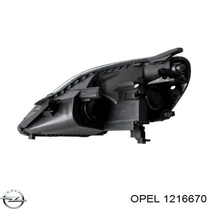 Правая фара 1216670 Opel