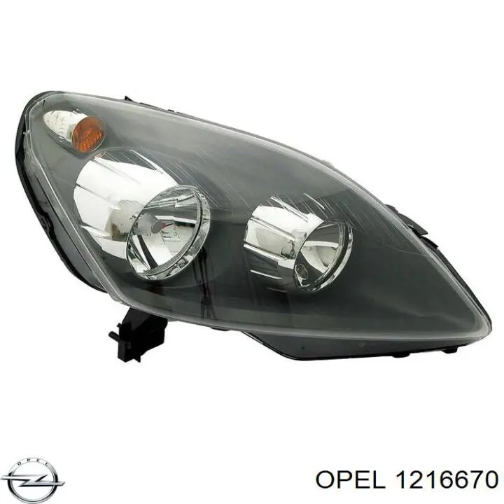 1216670 Opel фара правая