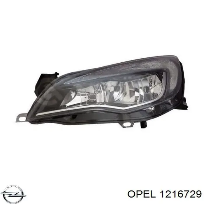 Правая фара 1216729 Opel