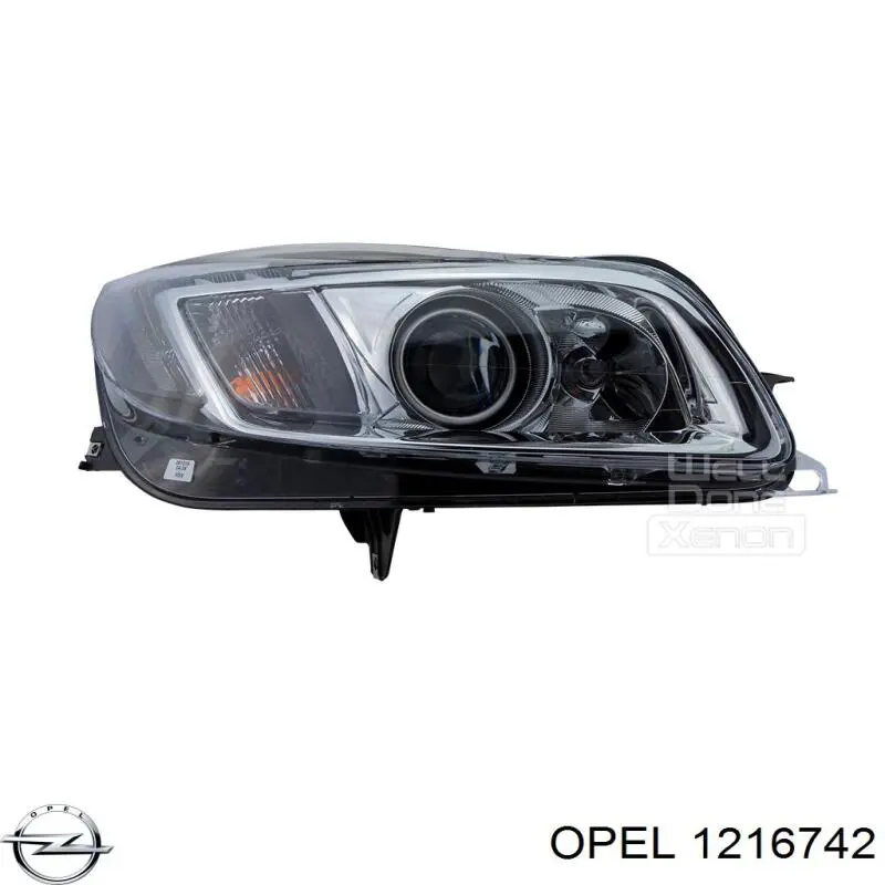 Левая фара 1216690 Opel