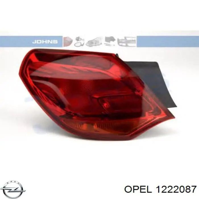 1222087 Opel фонарь задний левый внешний
