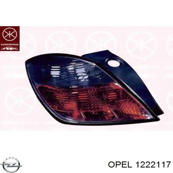 1222117 Opel фонарь задний левый