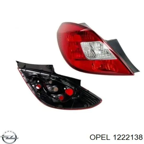 1222138 Opel фонарь задний левый