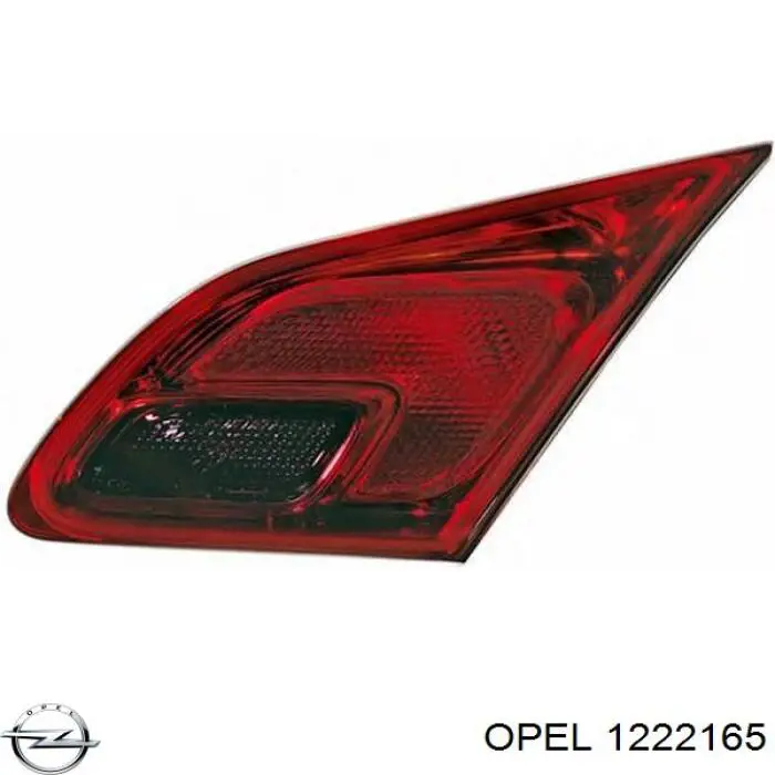 1222165 Opel lanterna traseira direita interna