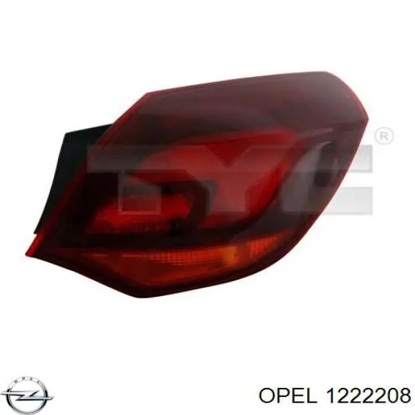 1222208 Opel фонарь задний правый внешний