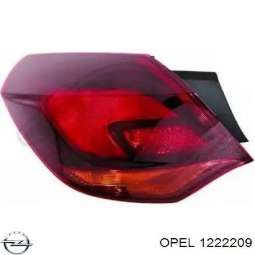 1222209 Opel lanterna traseira esquerda externa