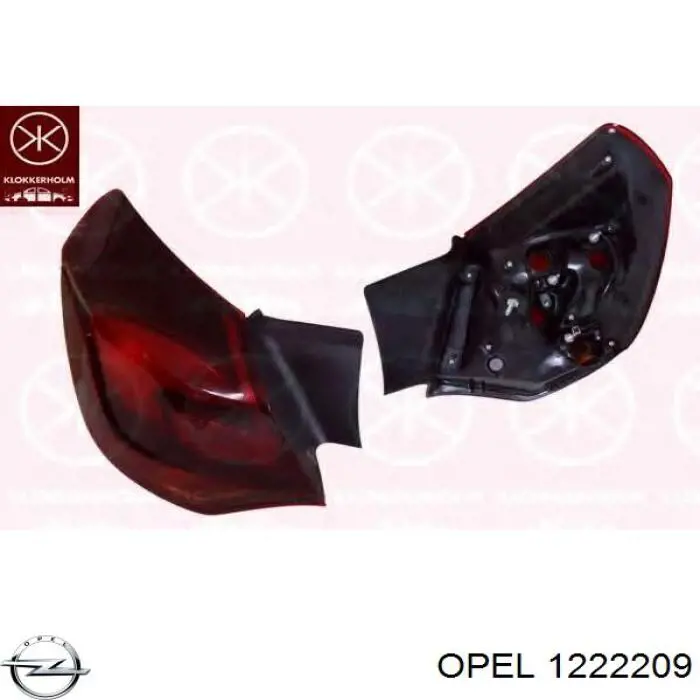 Задняя левая внешняя фара Opel 1222209 цена, от 56.15 USD