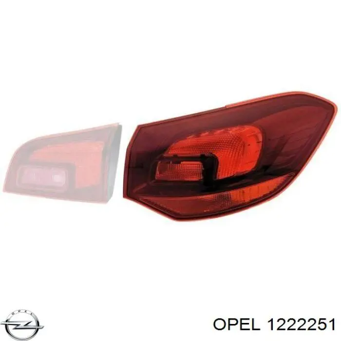 Фара задняя правая внешняя Opel 1222251 цена, от 78.99 USD