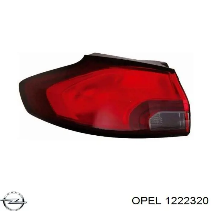 1222320 Opel фонарь задний левый внешний