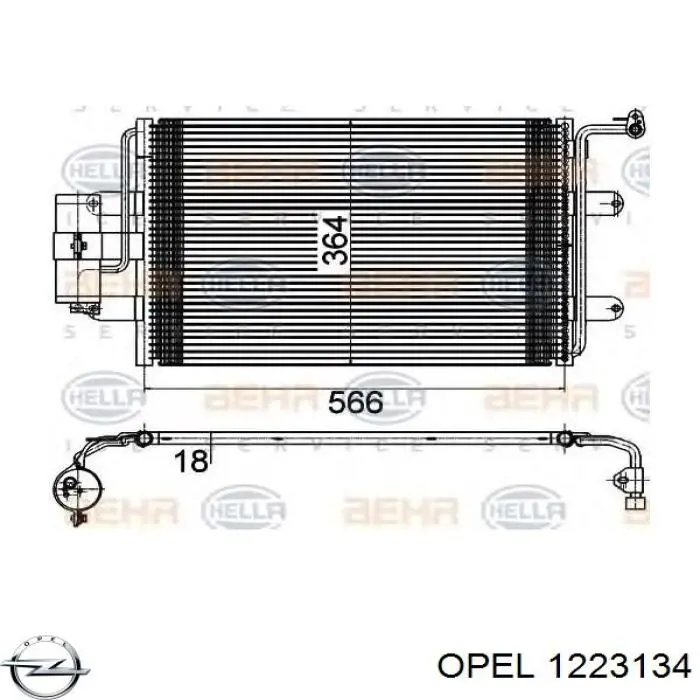 1223134 Opel фонарь задний правый