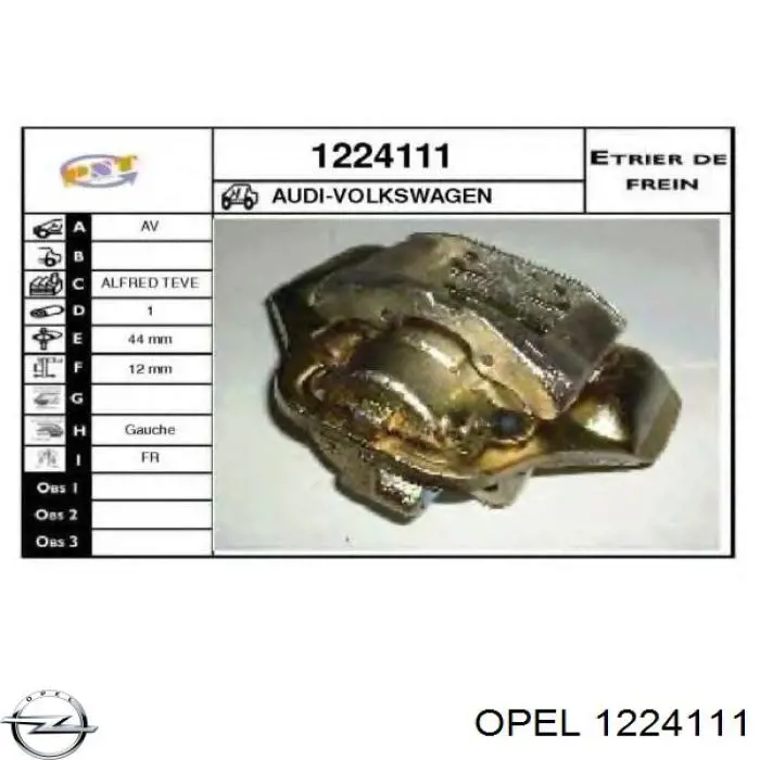 Фонарь подсветки заднего номера Opel 1224111 цена, от 6.96 USD