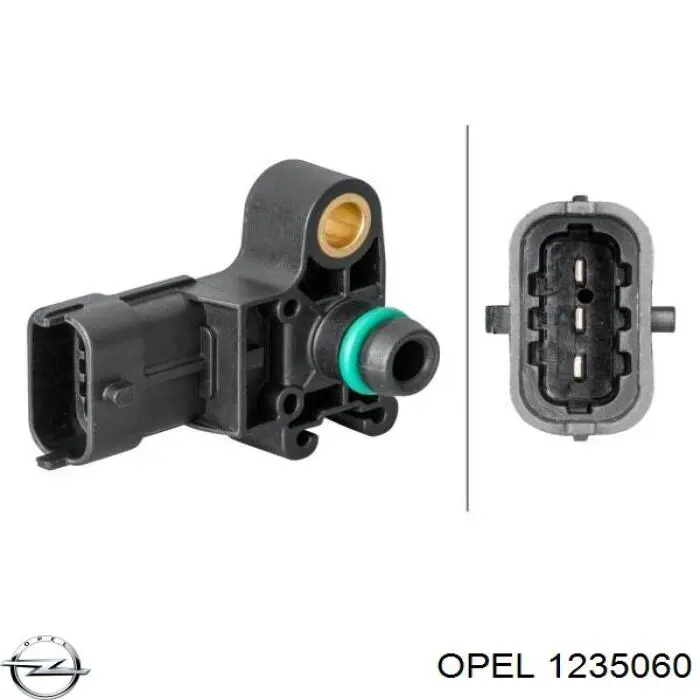 Датчик абсолютного давления в коллекторе Opel 1235060 цена, от 22.96 USD
