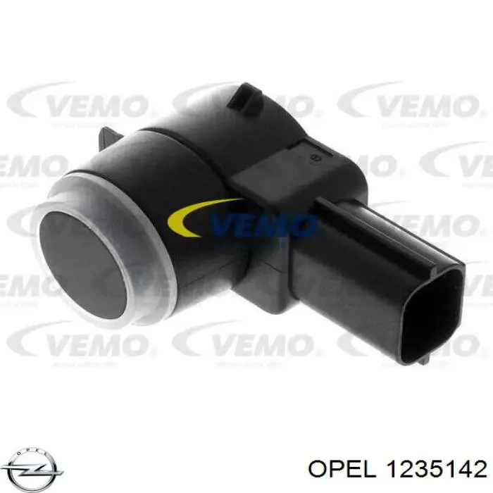 1235142 Opel sensor traseiro de sinalização de estacionamento (sensor de estacionamento)
