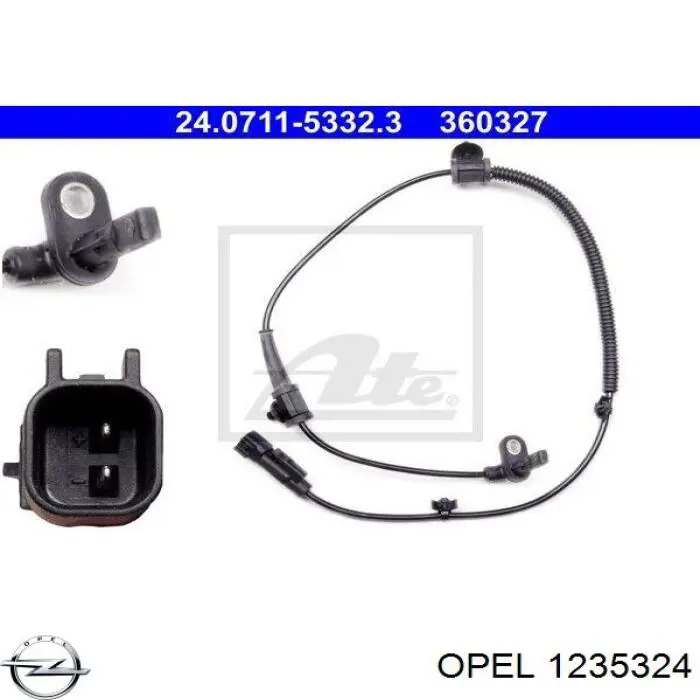 1235324 Opel sensor abs traseiro