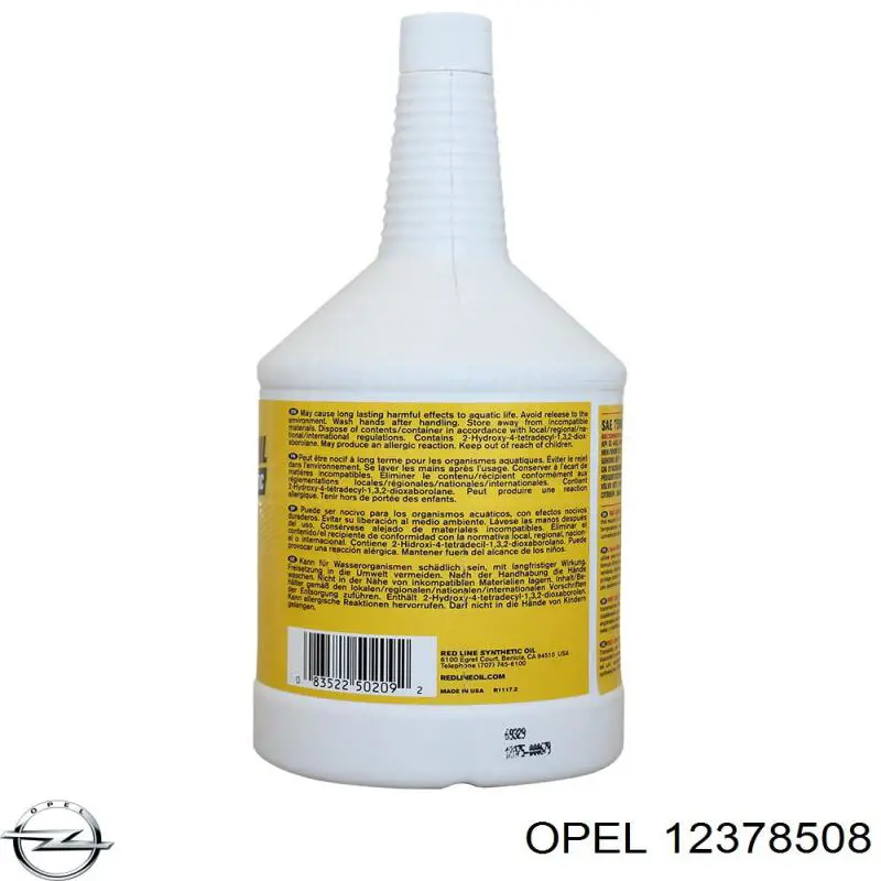 Масло трансмиссионное Opel 12378508 цена, от 14.09 USD