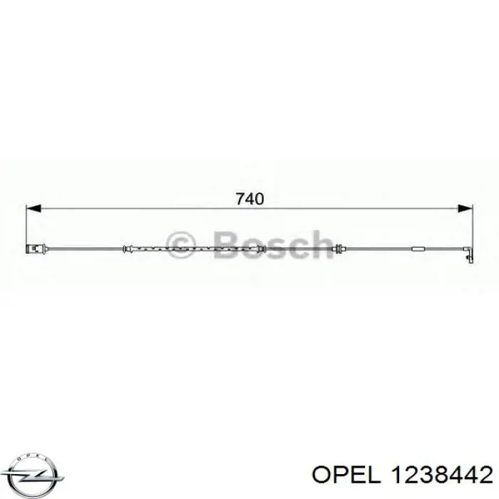 Сигнализатор износ тормозных колодок Opel 1238442 цена, от 6.44 USD