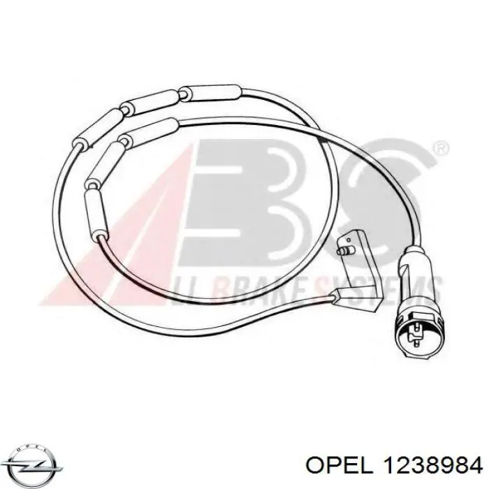 1238984 Opel датчик износа тормозных колодок передний