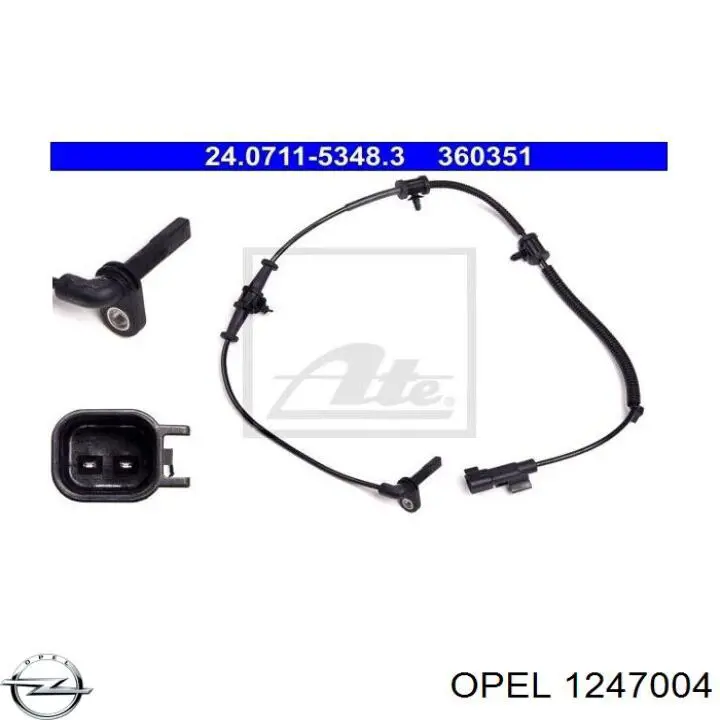 Купить 1247004 Opel Датчик АБС (ABS) передний