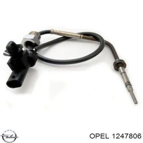 1247806 Opel датчик температуры отработавших газов (ог, в катализаторе)