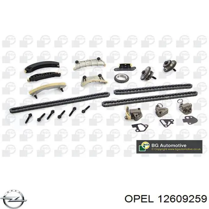 12609259 Opel reguladora de tensão da cadeia do mecanismo de distribuição de gás