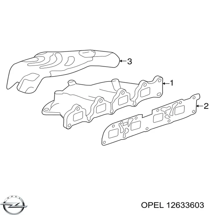 Коллектор выпускной Opel 12633603