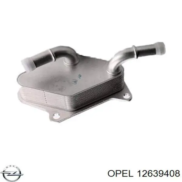 12639408 Opel radiador de óleo (frigorífico, debaixo de filtro)