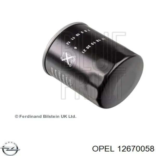 12670058 Opel масляный фильтр