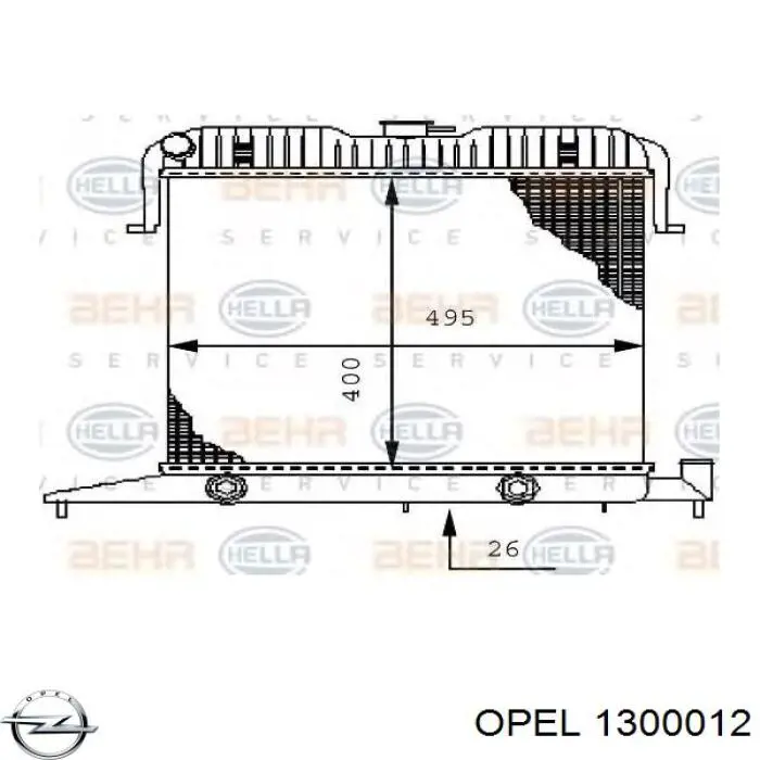 1300012 Opel Радиатор основной