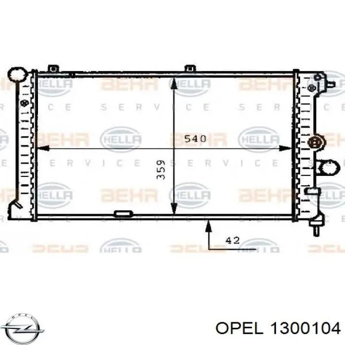 1300104 Opel Радиатор основной