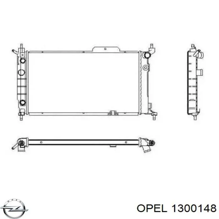 1300148 Opel радиатор