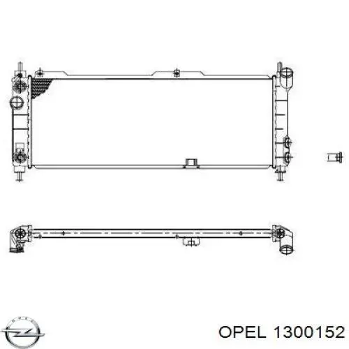 1300152 Opel Радиатор основной