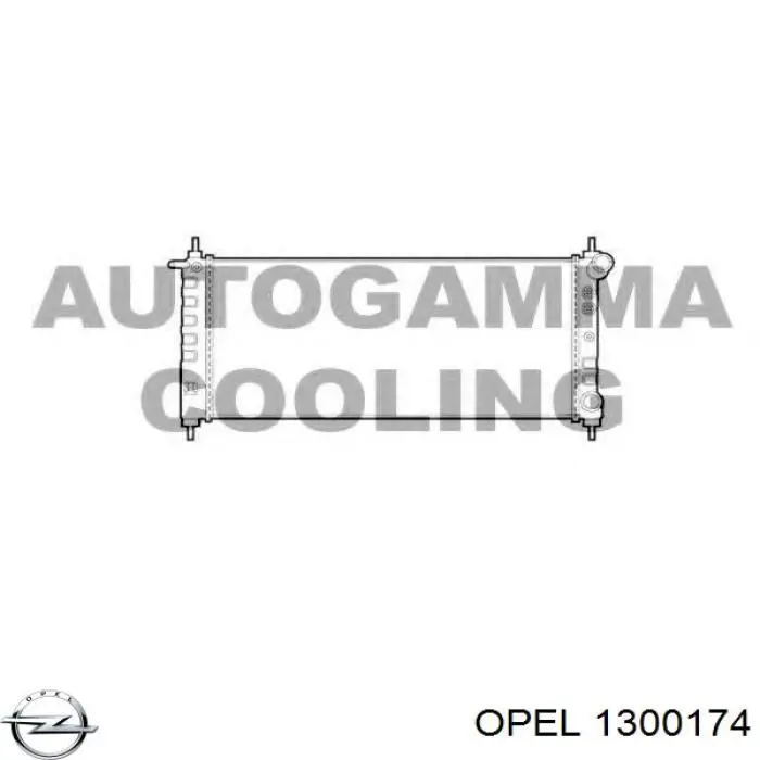 Радиатор охлаждения двигателя Opel 1300174 цена, от 38.40 USD