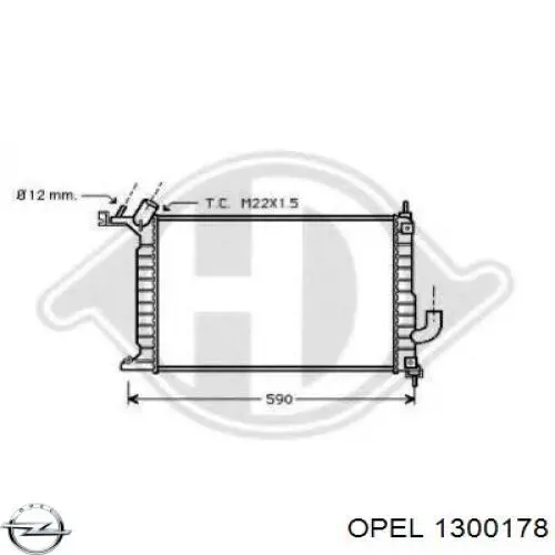 Радиатор охлаждения двигателя Opel 1300178 цена, от 49.41 USD