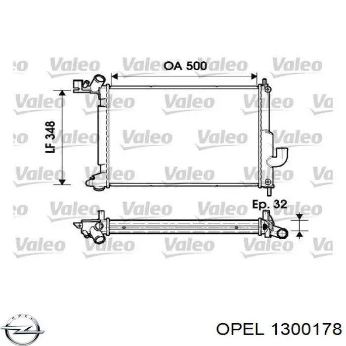 Радиатор 1300178 Opel