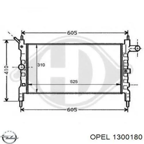 Радиатор охлаждения двигателя Opel 1300180 цена, от 58.57 USD