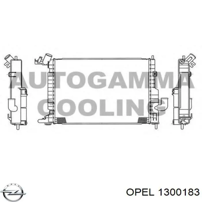 Радиатор 1300183 Opel