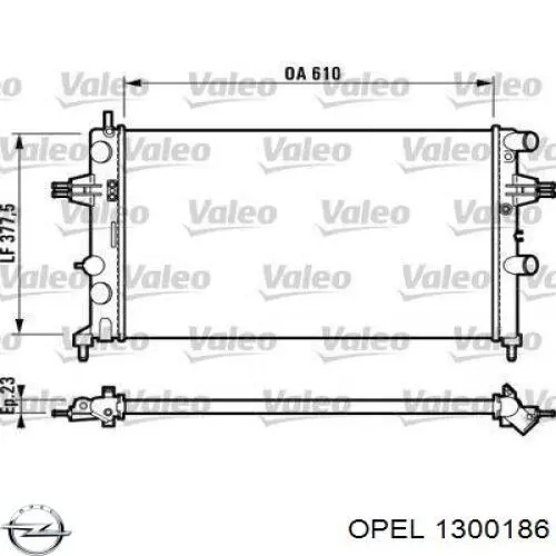 1300186 Opel Радиатор основной