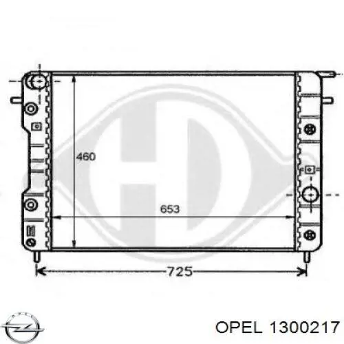 Радиатор 1300217 Opel