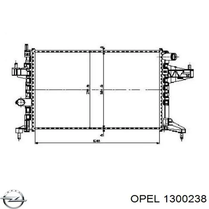 Купить 1300238 Opel Радиатор водяной