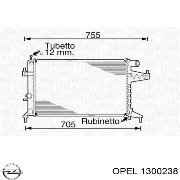1300238 Opel Радиатор основной