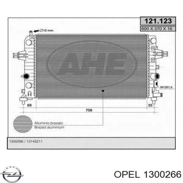 Радиатор 1300266 Opel