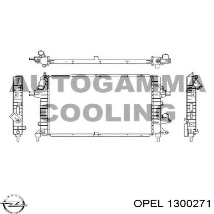 Радиатор охлаждения двигателя Opel 1300271 цена, от 65.60 USD